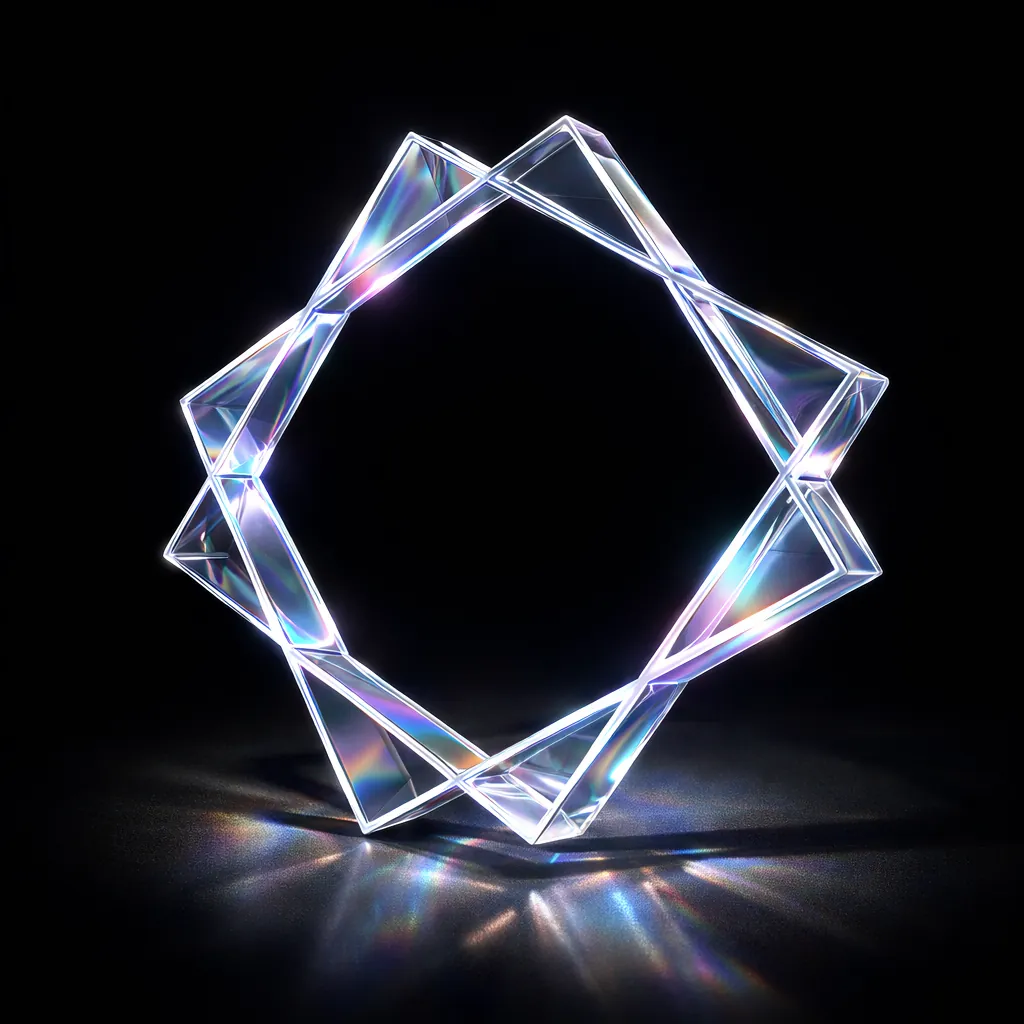 Hologram crystal logo